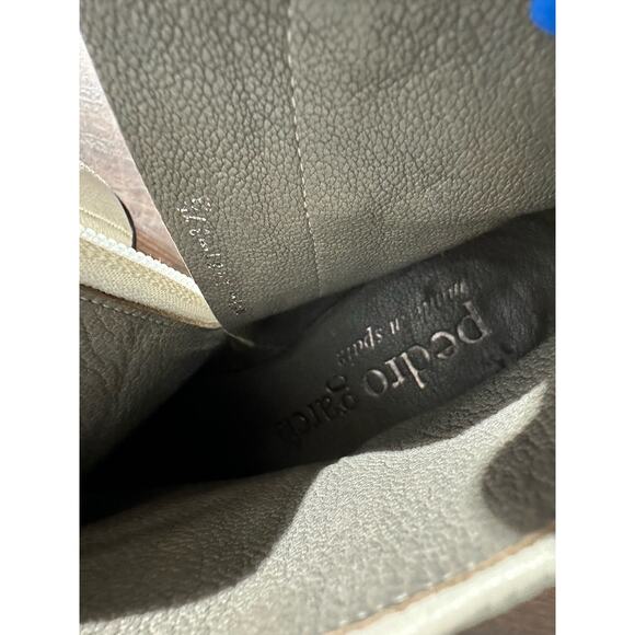 Pedro Garcia Boots Women White 37.5 Berta Mirrored Heel Ankle Bootie Zip Leather - Picture 5 of 7